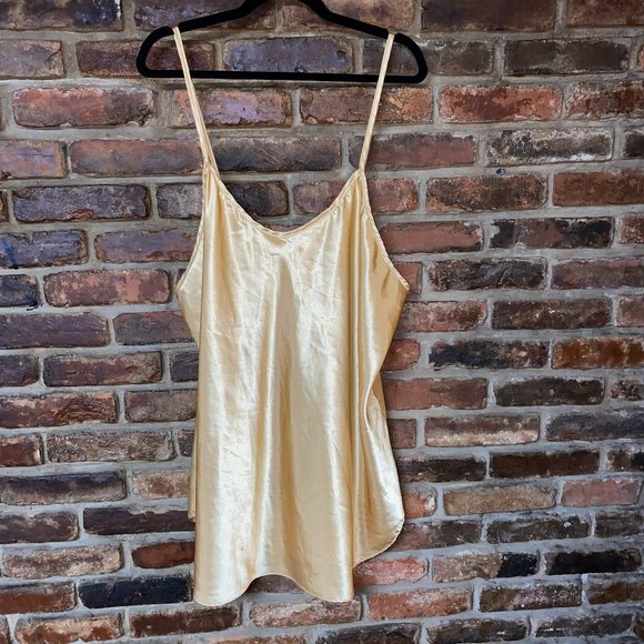 Vintage Other - Vintage 80's Cypress Gold Satin Slip Lingerie Chemise Dress Women's Size 3X